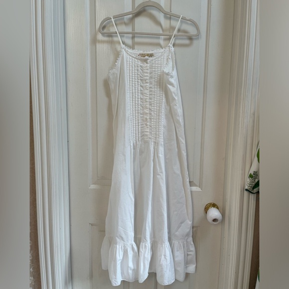 Victorias Secret Gold Label Vintage White Cotton Prairie Cottagecore Nightgown - Picture 1 of 3